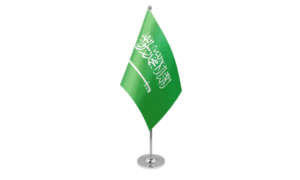 Saudi Arabia Satin Table Flag
